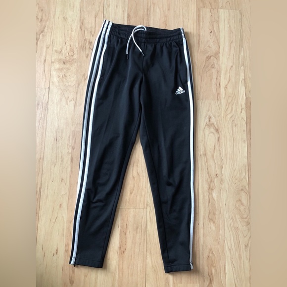 Adidas black 3 stripes pants sweatpants size XS - Picture 2 of 5